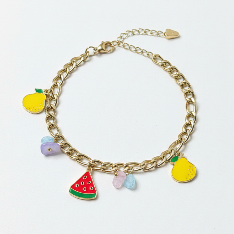 ROSIVAA Tropical Fruit Charm Bracelet