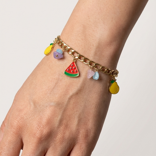 ROSIVAA Tropical Fruit Charm Bracelet