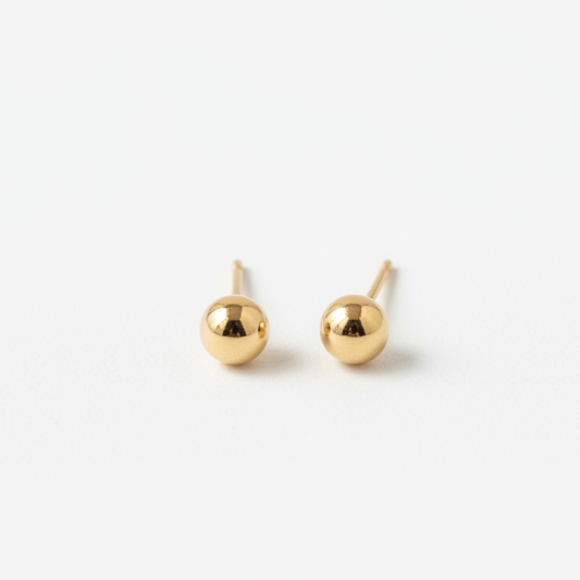 ROSIVAA Classic Gold Ball Studs