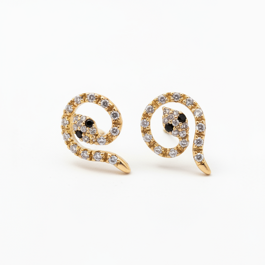 ROSIVAA Coiled Snake Pave Studs