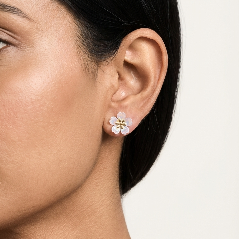 ROSIVAA Floral Stud Earrings