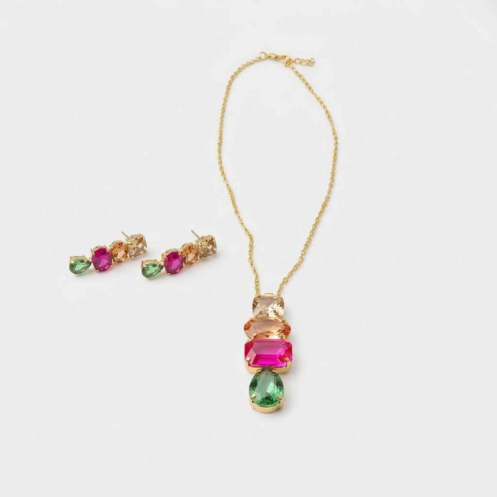 ROSIVAA Premium Multi-Color Gemstone Jewelry Set