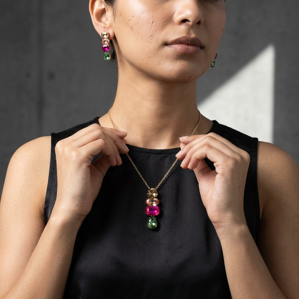 ROSIVAA Premium Multi-Color Gemstone Jewelry Set
