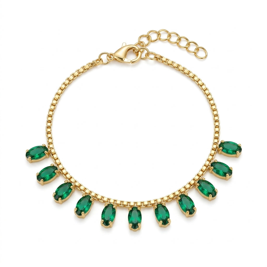 ROSIVAA Premium Emerald Marquise Bracelet