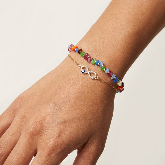 ROSIVAA Premium Evil Eye & Infinity Bead Bracelet