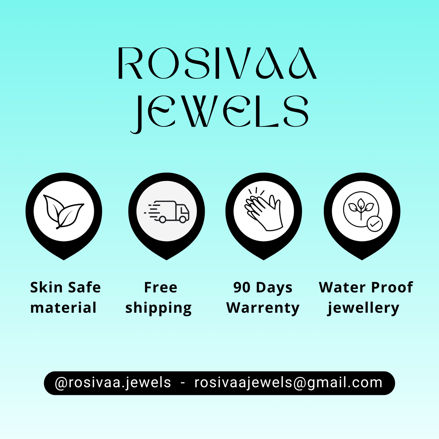 ROSIVAA Premium Teal Teardrop Necklace