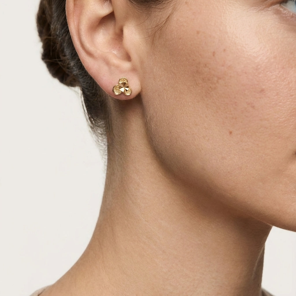 ROSIVAA Textured Clover Studs