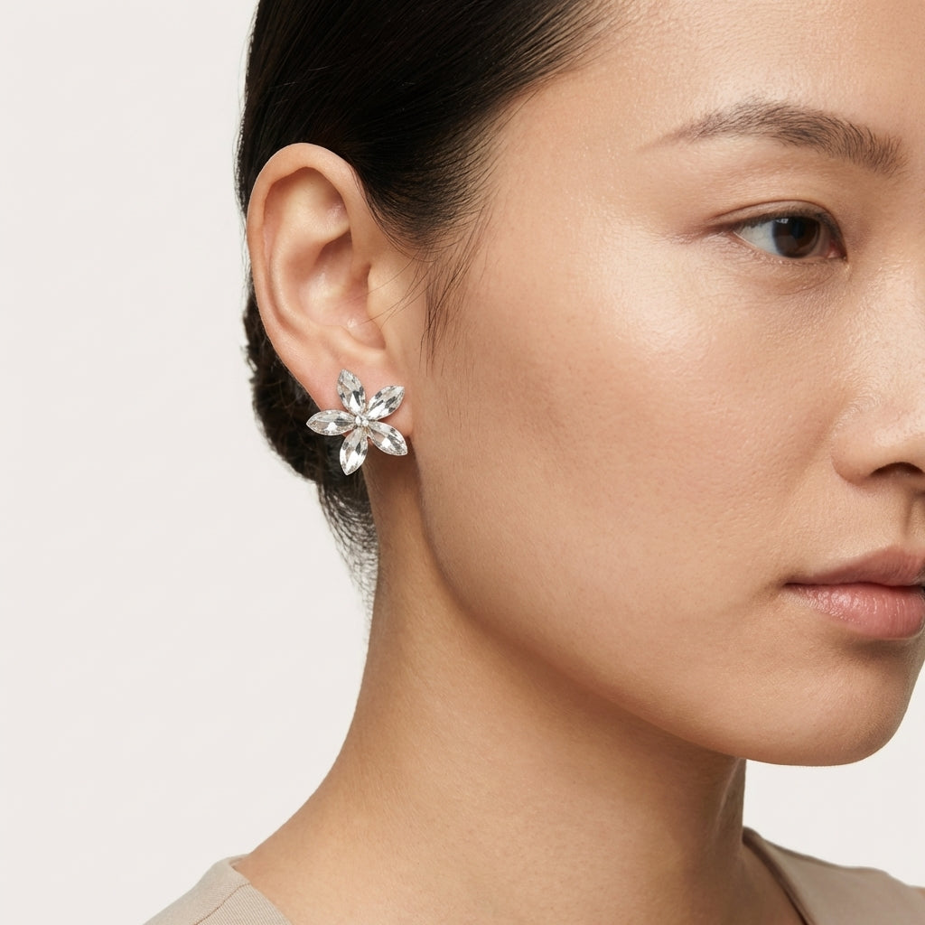 ROSIVAA Silver Blossom Studs