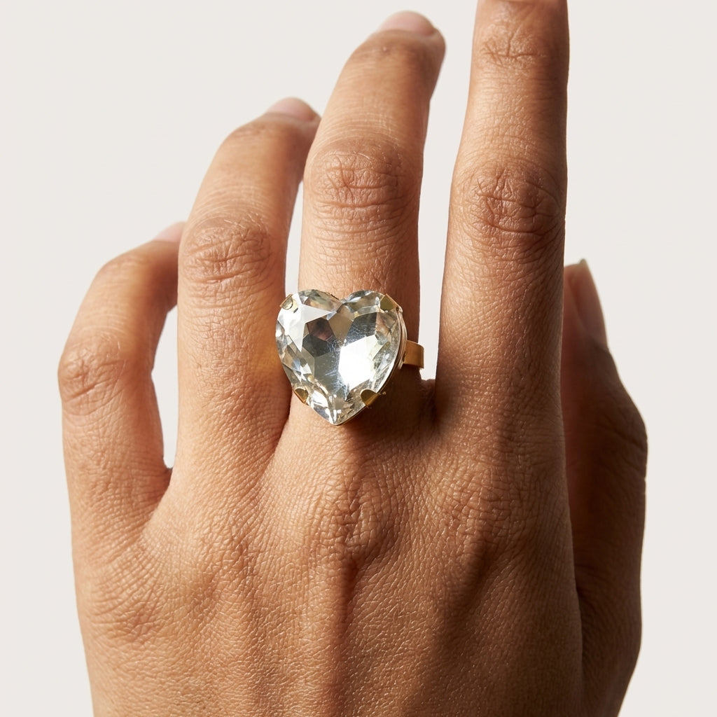 ROSIVAA Radiant Heart Statement Ring