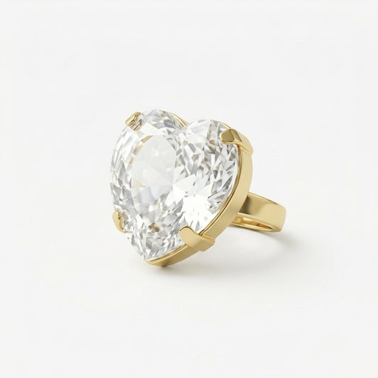 ROSIVAA Radiant Heart Statement Ring