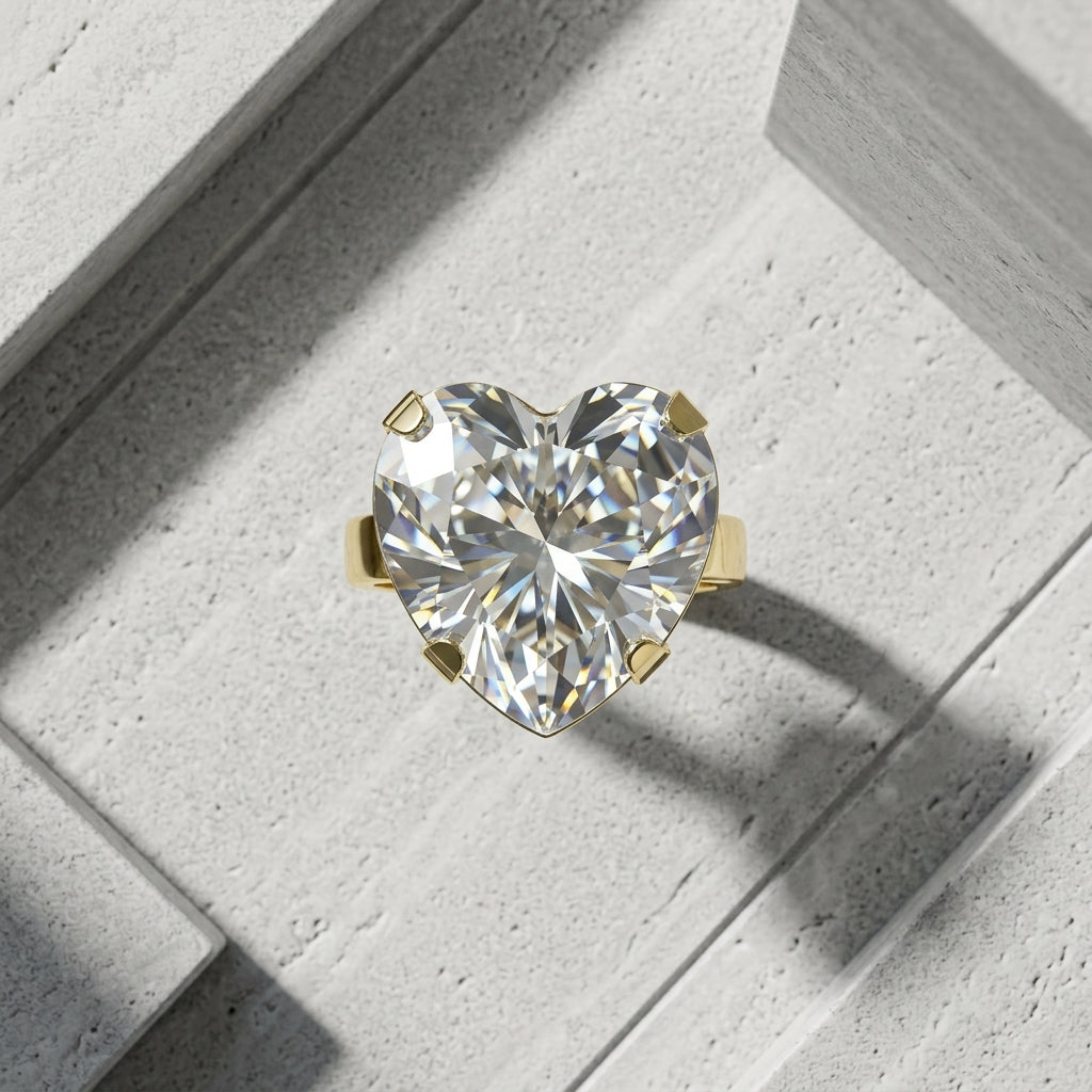 ROSIVAA Radiant Heart Statement Ring