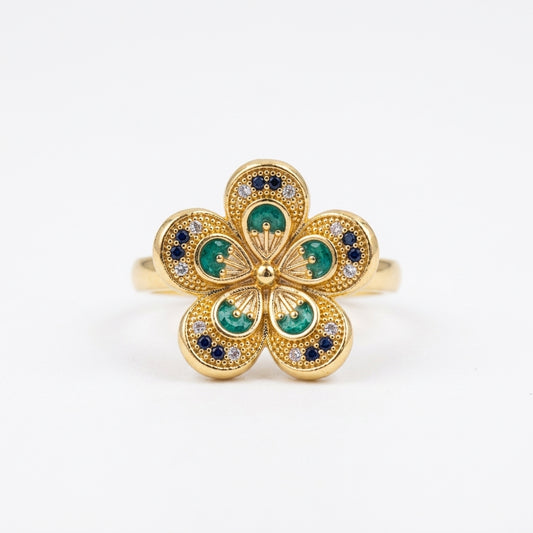 ROSIVAA Meenakari Blossom Ring