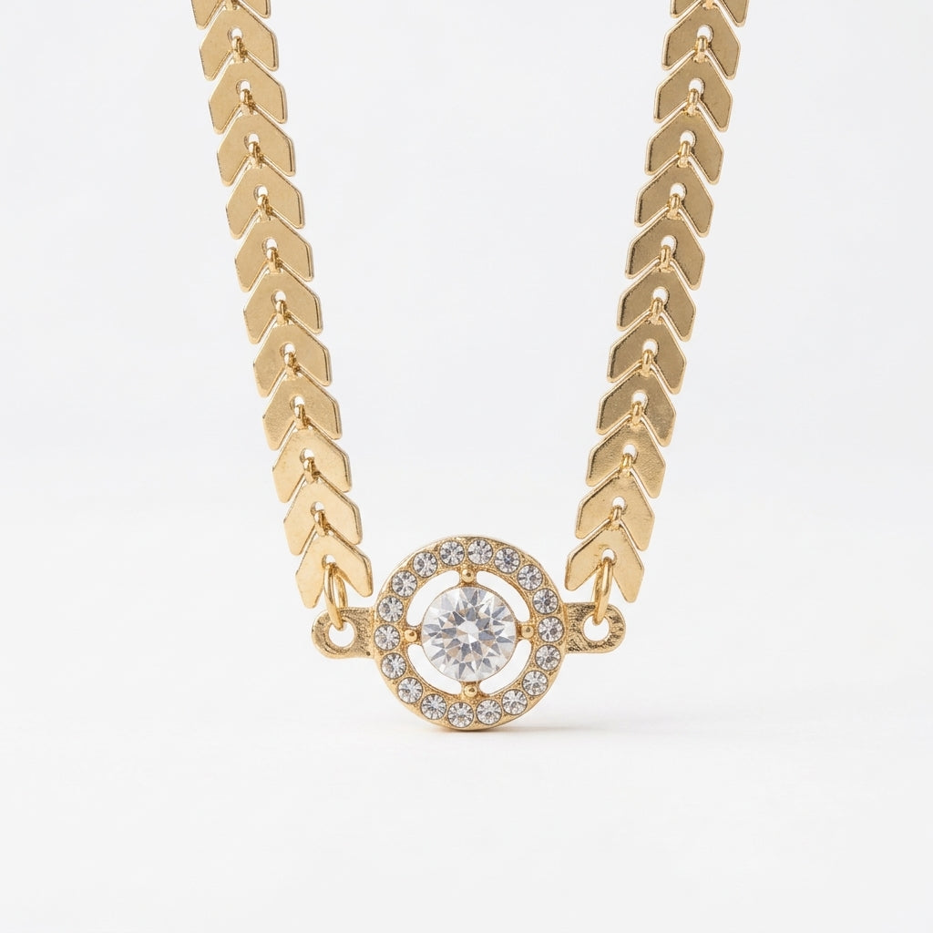 ROSIVAA Halo Chevron Choker