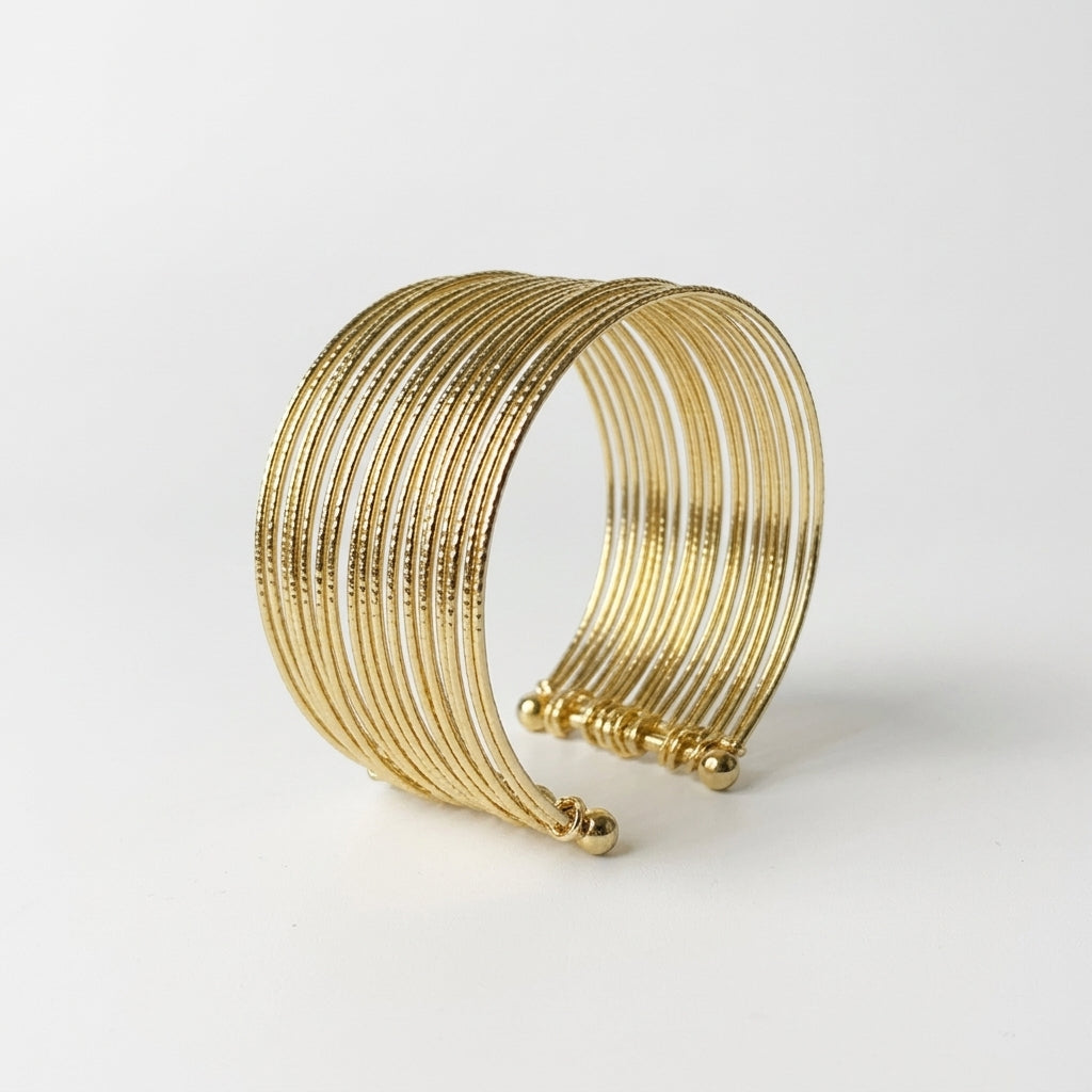 ROSIVAA Multi-Strand Bangle Cuff