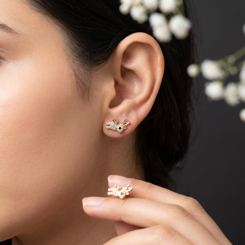 ROSIVAA Dainty Reindeer Studs