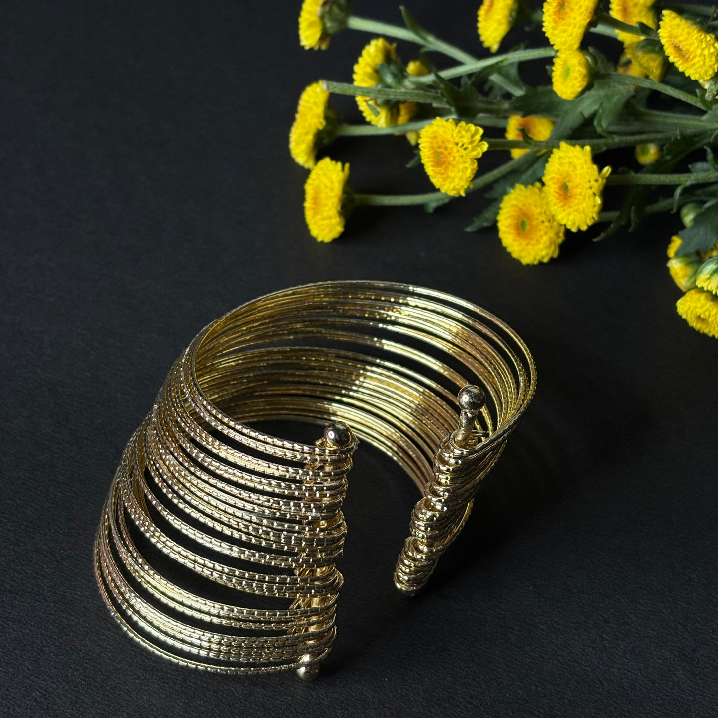 ROSIVAA Multi-Strand Bangle Cuff