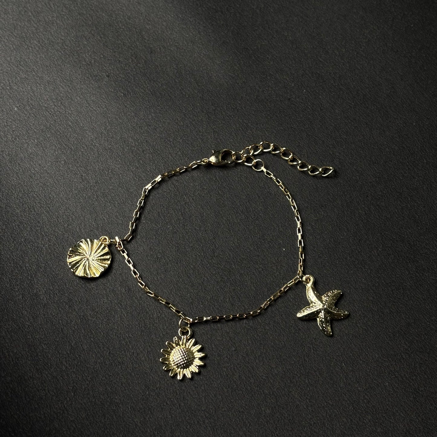 ROSIVAA Gold Ocean & Sun Charm Bracelet